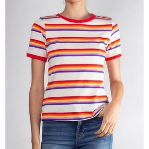 Iso Honey Punch Rainbow Striped Tshirt 